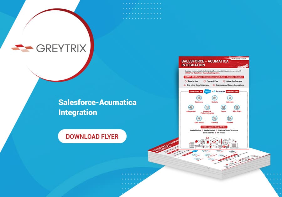 Salesforce Acumatica flyer download page