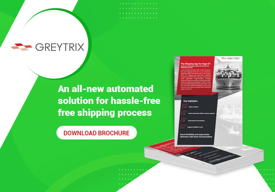 Shipping app for Sage X3 Brochure download
